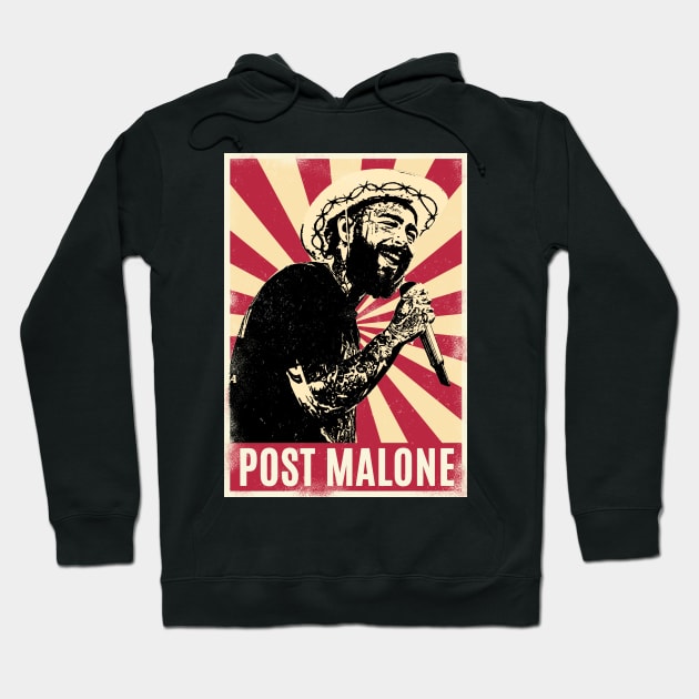 Retro Vintage Malone Rapper Hoodie by Play And Create